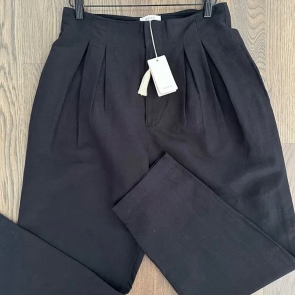 DÔEN Black Linen Louvre Pant, NWT - Picture 7 of 7